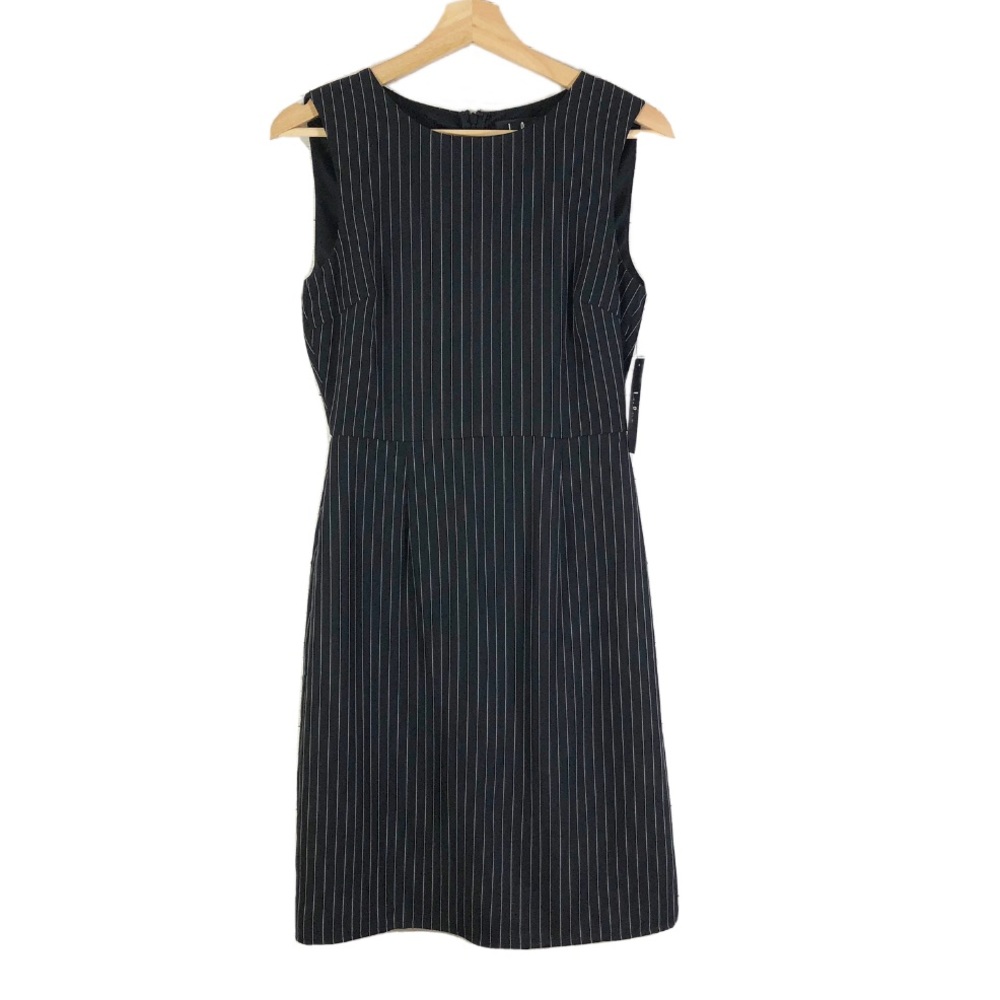 NWT Lulus Striped Sheath Dress Sleeveless Black White Sz S